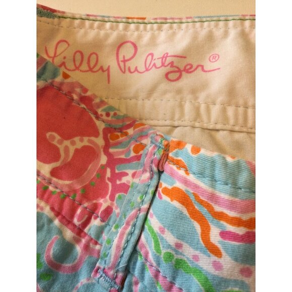 Lilly Pulitzer Women's the Walsh Shorts Jellies Be Jammin" jellyfish print SZ 00 - Picture 4 of 11